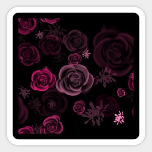 Pink abstract roses Sticker